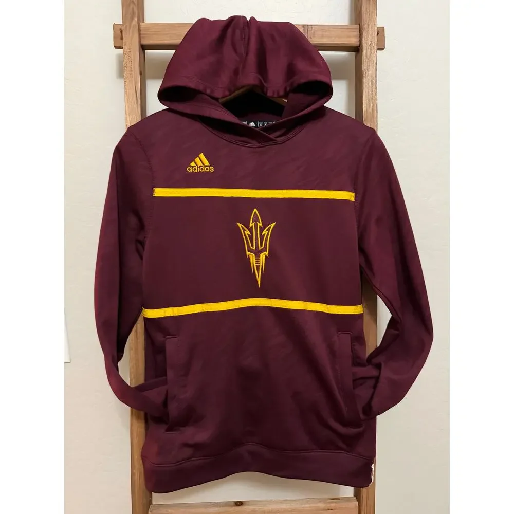 Adidas Arizona State Sun Devils Maroon Pullover Hoodie | Size Small